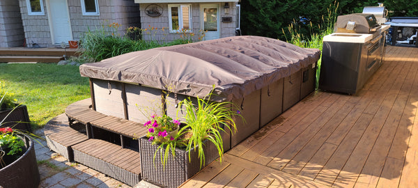 Rolling Spa Cover - St Lawrence/Hudson 13ft - Brown